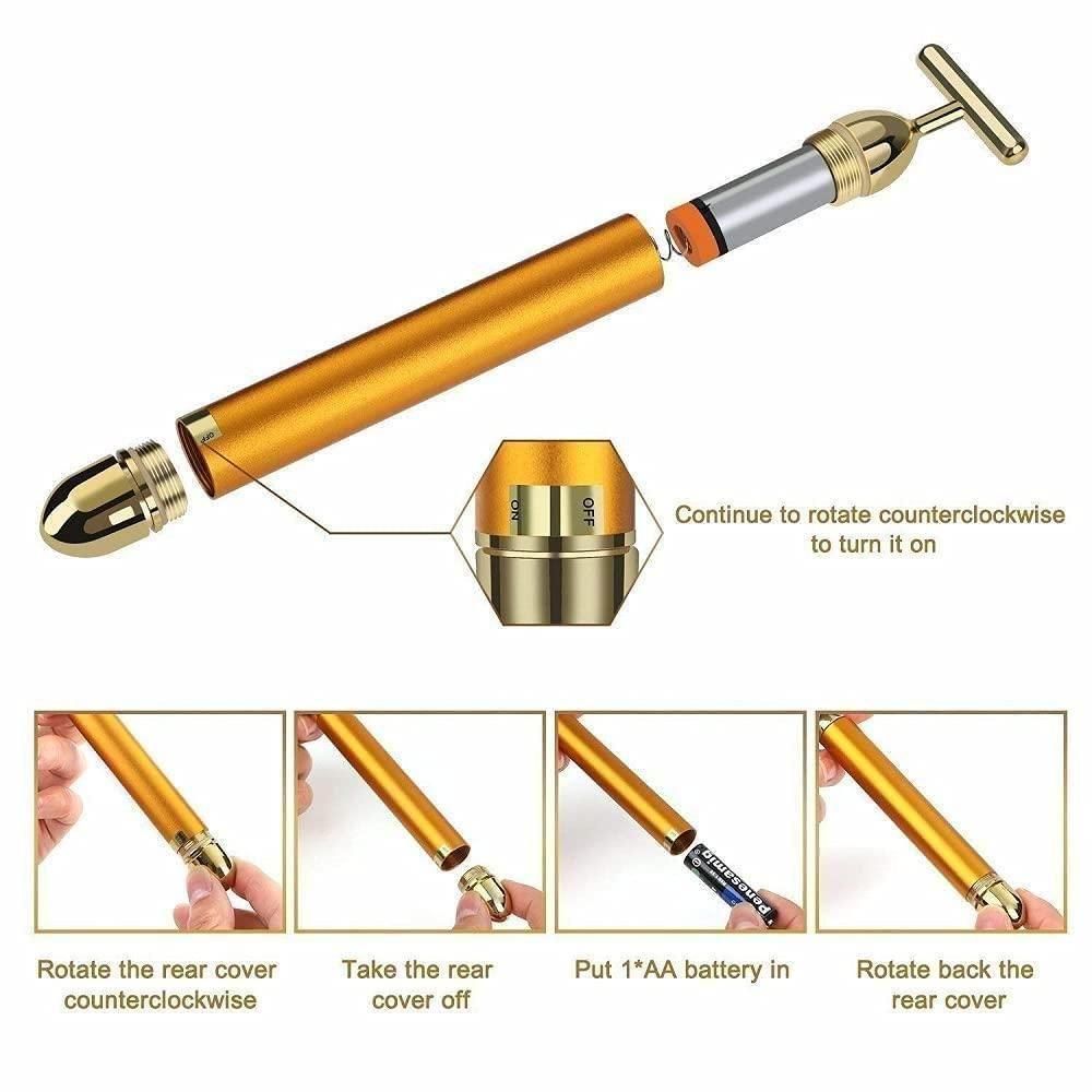 Eshopcart® 24K Gold Energy Facial Massage Roller ™